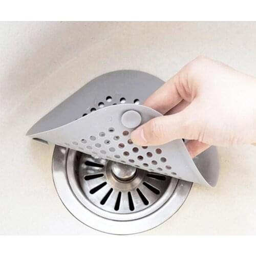 2Pcs Multi-Use Easy to Install Hair Drain Cover with Suction Cup Easy to Install TPR Bathtub Sink Sewer Filter Cleaning Tools