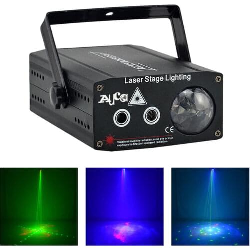 Mini 2 Lens RG Gobos Bar Projector Laser Lights LED Water Wave Aurora DJ Party Home Show Wedding Stage Luces Lighting Proyector