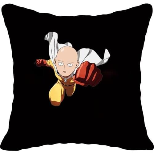 Hot anime One-Punch Man Pillow Case Cartoon Custom Print Cushion Cover for Sofa Home Decor Pillow case 45*45cm