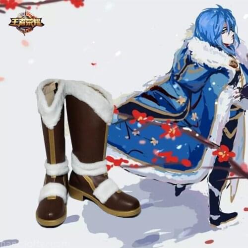 Hot Game Arena of Valor Tread snow to find plum YiXing Christmas Halloween Boots Penta Storm Winter Cosplay Shoes