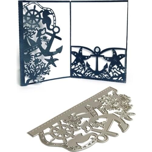 50LB Ocean Starfish Metal Cutting Dies Stencil DIY Scrapbooking Album Paper Card Template Mold Embossing Craft Decoration