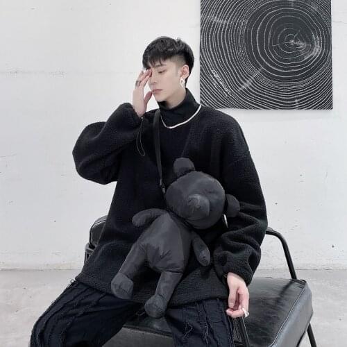 MIXCUBIC 2020 Autumn Korean style warm Plus velvet Hedging sweatshirt men casual loose Stand-up collar sweatshirt,M-XL