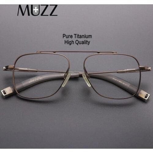 IP Titanium Men Glasses Frames Aviator Myopia Optical Prescription Eyeglasses Frames UK Handmade Design Retro Ultralight Eyewear