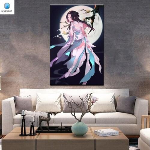Diy oil painting MMORPG digital paint by numbers Traditional Chinese modular painting diy digital painting DIY game posters