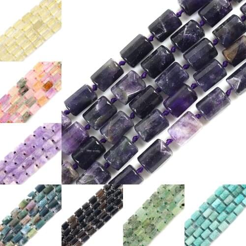 Natural Tiger Eye Beads Cylinder Loose Beads for Jewelry Making DIY Charms Bracelet