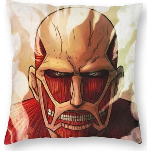Attack On Titan Eren Yeager Cushion Cover Shingeki no Kyojin Anime Throw Pillow Case for Living Room Cool Pillowcase Home Decor