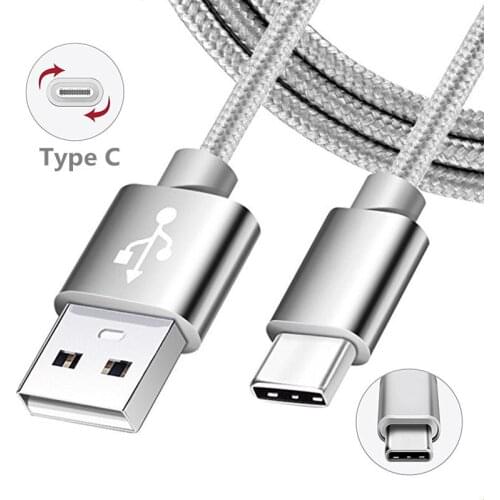 Nylon Metal Plug Charger Cable for Samsung Galaxy S8 S9 Plus A8 A9 Star Oneplus 6 Type C cable For Xiaomi mi 11 10t Honor 20s