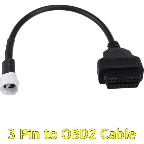 New NEW 1Pcs 3 Pin to OBD2 Fault Code Scanner Diagnostic Cable For Yamaha X-MAX N-MAX MT-125
