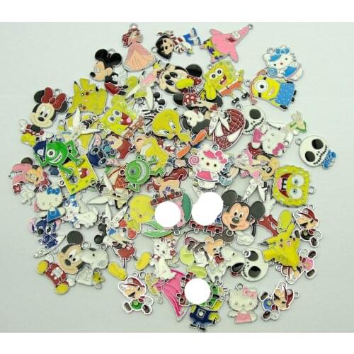 New 1000 Pcs Mixed Cartoon Charms Pendants Jewelry Making DIY Christmas Gifts Free Shipping