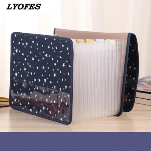 File Folder Folders for Documents A4 Large-capacity 12 Pockets Portable Filing Cabinet Expandable Briefcase Office Accessories