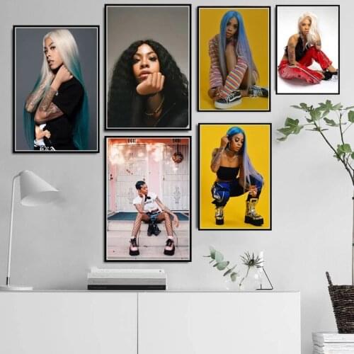 Posters and Prints Rico Nasty Hip Hop Music Star New Rapper Poster Wall Art Picture Canvas Painting for Room Home Decor