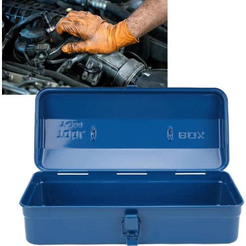 Portable Tool Storage Box Large Capacity Steel Storage Organizer Toolbox for Car car emergency kit