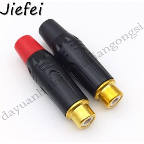 300pcs Gold plated brass RCA socket Audio Female soldering adapter connectors New