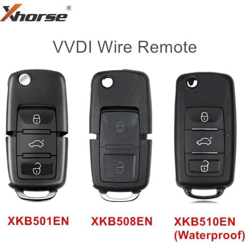 5pcs Xhorse XKB501EN XKB508EN XKB510EN VVDI Wire Remotes B5 Type for VW Volkswagen for VVDI2 VVDI MINI Key Tool Max