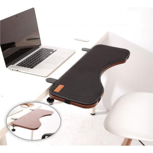 Adjustable Keyboard Tray, Ergonomic Keyboard Wrist Rest, Desk Extender, Folding Structure Clip-Type Tray Elbow Arm Support Pad