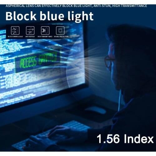 SASAMIA 1.56 Index Optical Lenses Anti Blue Light Prescription Glasses Lens Eyes Clear Myopia Hyperopia Diopter