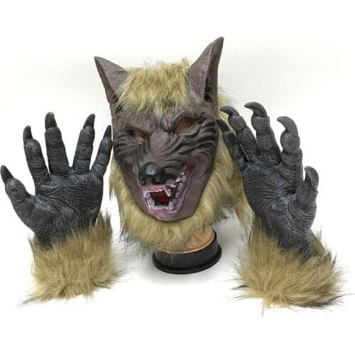 Halloween Mask Scary Headgear Masquerade Latex Masquerade Воздушные Шары Маска Masks Masks Masks Wolf Head Cosplay Horror