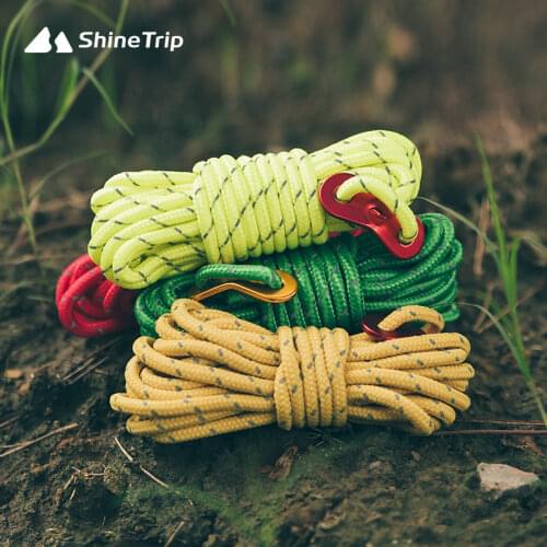 Outdoor Camping Reflective Tension 4M Windproof Rope 4mm Thick Rope Canopy Tent Accessories Camping Hiking Outdoor Tools