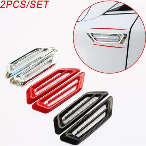 Universal Auto Door Side Edge Decal Hood Bar Air Flow Vent Wing Fender Grille Spoiler Stickers Moulding Parts Trim Decorate