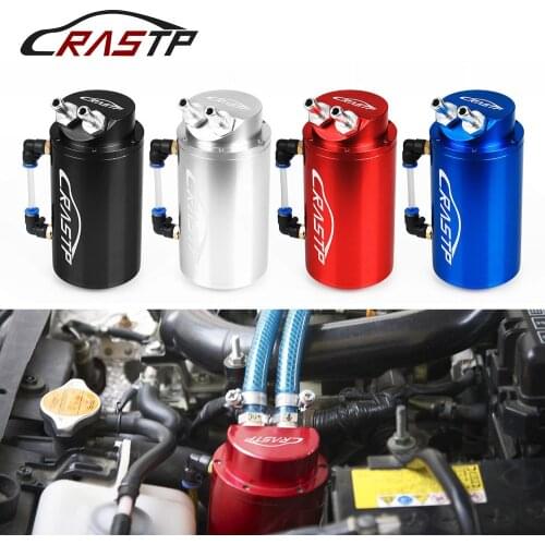 Universal Oil Catch Can Kit Aluminum Reservoir Oil Catch Tank for Honda Civic Color Red/Black/Blue/Silver RS-OCC019