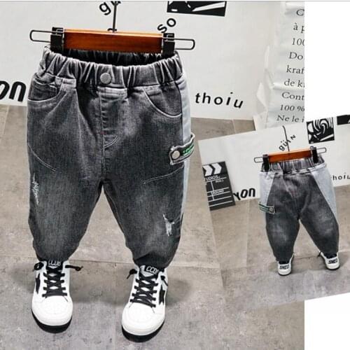2020 Spring Fashion Boys Jeans Baby casual Pants Kids Elasticity Jean Boy Trousers Autumn Children Denim pants 2-9Y