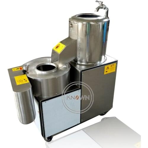 High production 300kg /H potato peeler machine stainless steel potato slicer industrial potato washing for sale