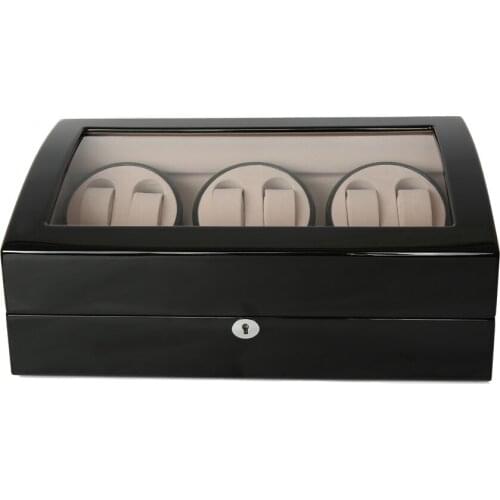 Watch Winder ,LTCJ Wooden Automatic Rotation 6+7 Watch Winder Storage Case Display Box (bw)