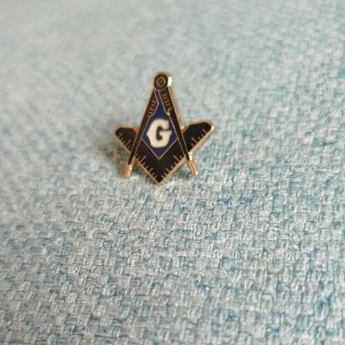 10PCS 22.3MM Masonic Mason Hat Lapel Pin Badge