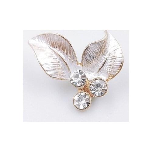 10pcs 19*23mm Fashion Metal Alloy KC Gold Leaves Thin Coating Connectors Charm For DIY Jewelry Making