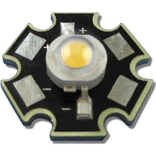 100pcs/LOT 1W Warm White 30mil 3500K + 20mm Star Base LED Beads Diodes Light Lamp Bulb Emitter