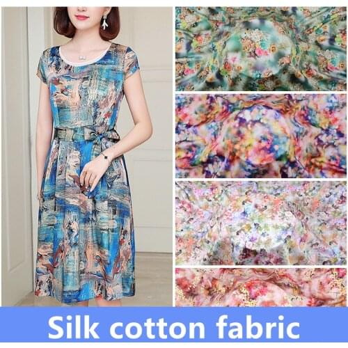 100cm*150cm High-grade Silk Cotton Silk 60 Rayon Cotton Silk Garment Fabric Dress Clothing Wedding Pajamas Sewing Diy Fabric