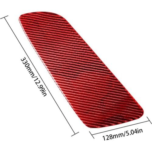 2PCS Carbon fibre 3D interior rear door panel decorative cover sticker For Ford Mustang 2015-2019