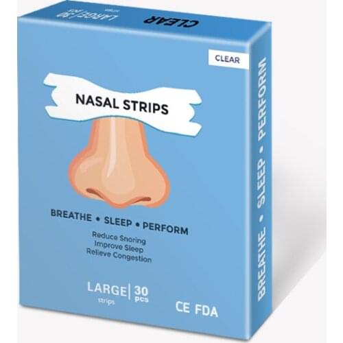 300pcs/lot Wholesale Anti Snoring Clear Nasal Strip Breathe Better Transparent Nasal Strips Relief Snore Improve Sleep (66x19mm)