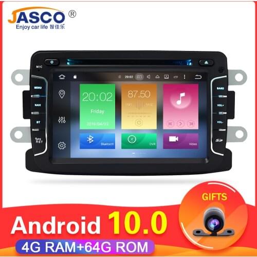 4G RAM Android 10.0 Car DVD Stereo For Renault Duster Dacia Sandero Logan Dokker Captur Lada Xray GPS Navigation Video Audio