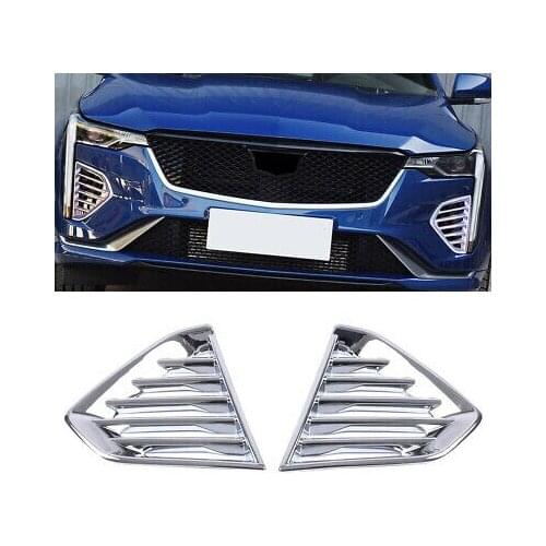 ABS Car Accessories Chrome Front Fog Light Cover Trim 2pcs For Cadillac CT4 2020