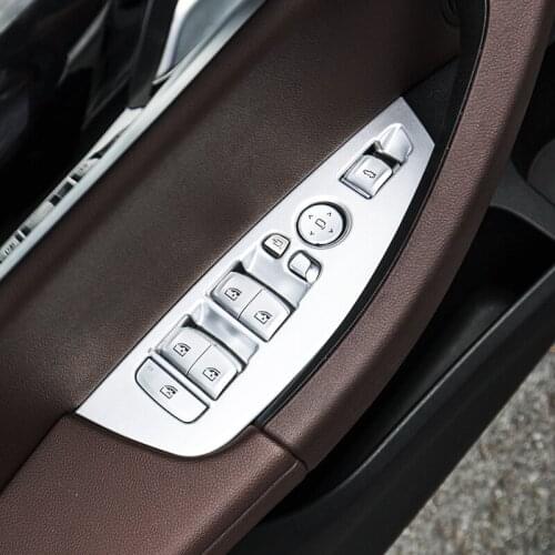ABS Plastic Chrome Car Styling Door Window glass Lift Control Switch Cover Trim For BMW X3 G01 X4 G02 2018 2019 accessories 4PCS