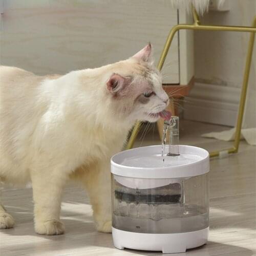 Automatic Cat Water Fountain Dog Water Dispenser 1.5L USB Super Quiet Pet Drinking Fountain Tilted Neck Care Pet Water Bowl