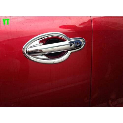 Auto chrome accessories, door handle and door bowl trim sticker for Mazda CX-5 cx 5 2017 2018,car styling