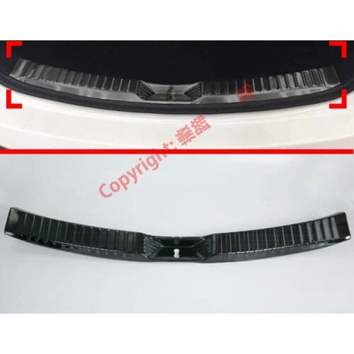 Black Stainless Steel Interior Rear Bumper Protection Trunk Sill Decorative Plate Pedal For Mazda CX-5 2017 2018 2019
