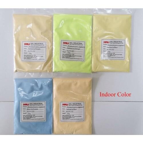 Color to color photochromic pigment,sunlight sensitive pigment,solar active pigment,1lot=50gram,5color,10gram each,free shipping