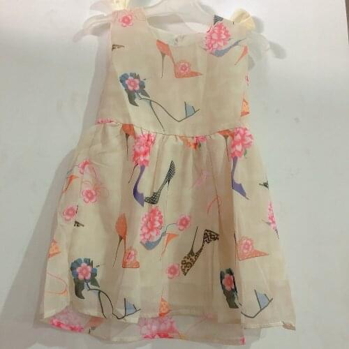 Childrens dresses, high-heeled print dresses, European and American dresses k1