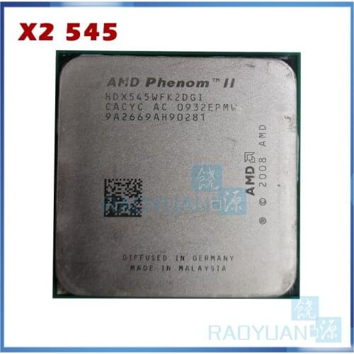 AMD Phenom X2 545 3.0GHz Dual-Core CPU Processor X2 545 HDX545WFK2DGM HDX545WFK2DGI 80W Socket AM3 938pin