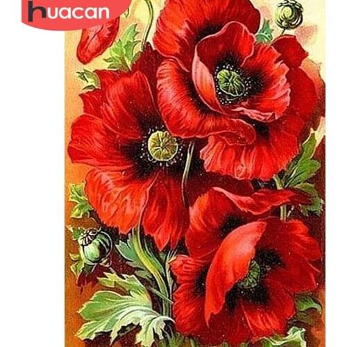 HUACAN 5d Diamond Painting Full Square Flower Diamond Mosaic Sale Rhinestones Picture Diamond Embroidery Cross Stitch Art