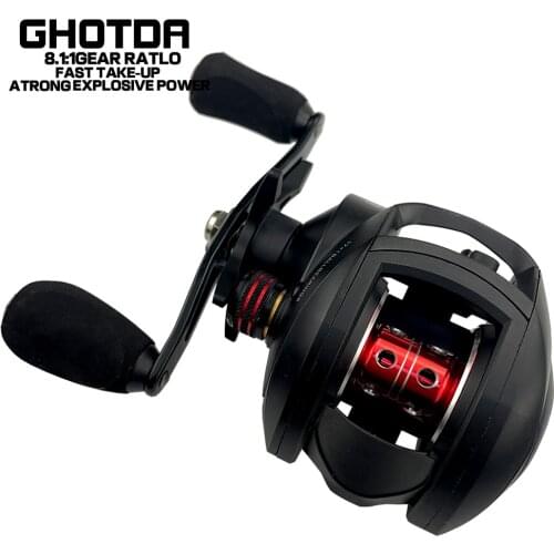Baitcasting Reel Magnetic Brake System 10Kg Carbon Fiber Drag 8.1:1 High Speed Lightweight 222g Fishing Reel Fishing Wheels