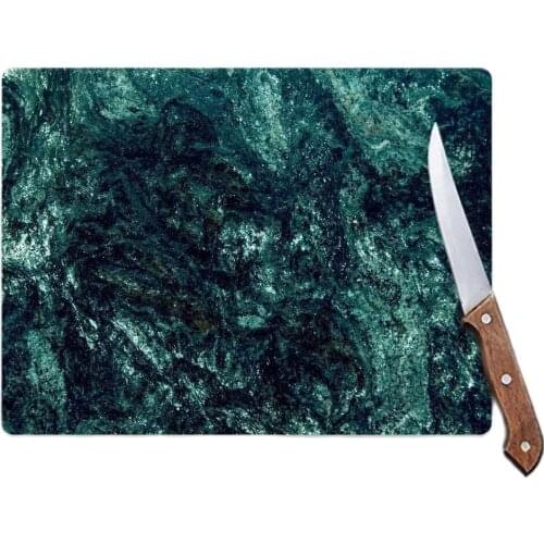 Glass Cutting Board Emerald Stone Looking Glass Cutting Table Modern Kitchen design Emerald Stone Looking Green Themed Glass Cutting
