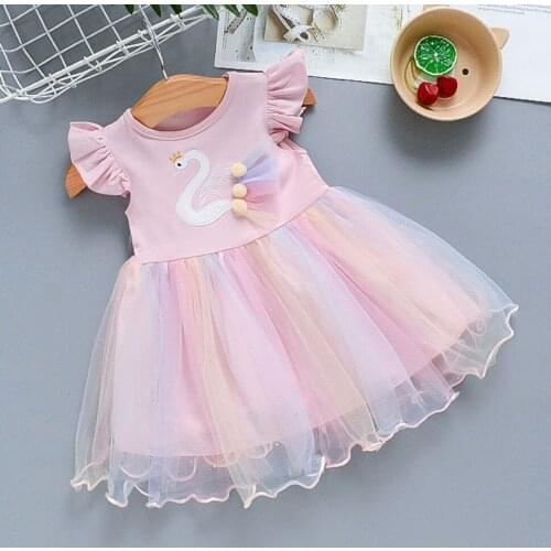 Baby Infant Summer Dress Kids Girls Cute Lace Clothing Girls Birthday Clothing Fashion Girls Wedding Party Dress