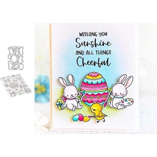 Egg Rabbit Metal Cutting Dies for Scrapbooking Handmade Tools Mold Cut Stencil New DIY Card Make Mould Model Craft Decoration