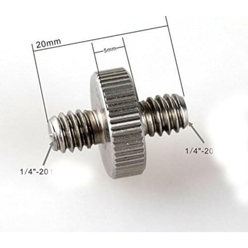 Metal 1/4\" Male to 1/4\" or 3/8\" Male Threaded Adapter 1/4 or 3/8 Inch Double Male Screw Adapter for Tripod Camera Accessories