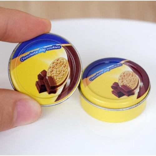 2PCS Mini Chocolate Cookies Boxes 1/6 Dollhouse Minaiture Play Kitchen Food for Barbi, Pullip, Blyth Doll Toy