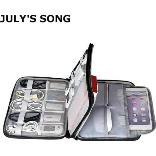 JULYS SONG Multifunction Digital Storage Bag Portable Cable USB Charger Wire Organizer Power Bank Pouch Case Travel Accessories